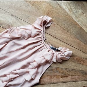 Peach ruffle dress